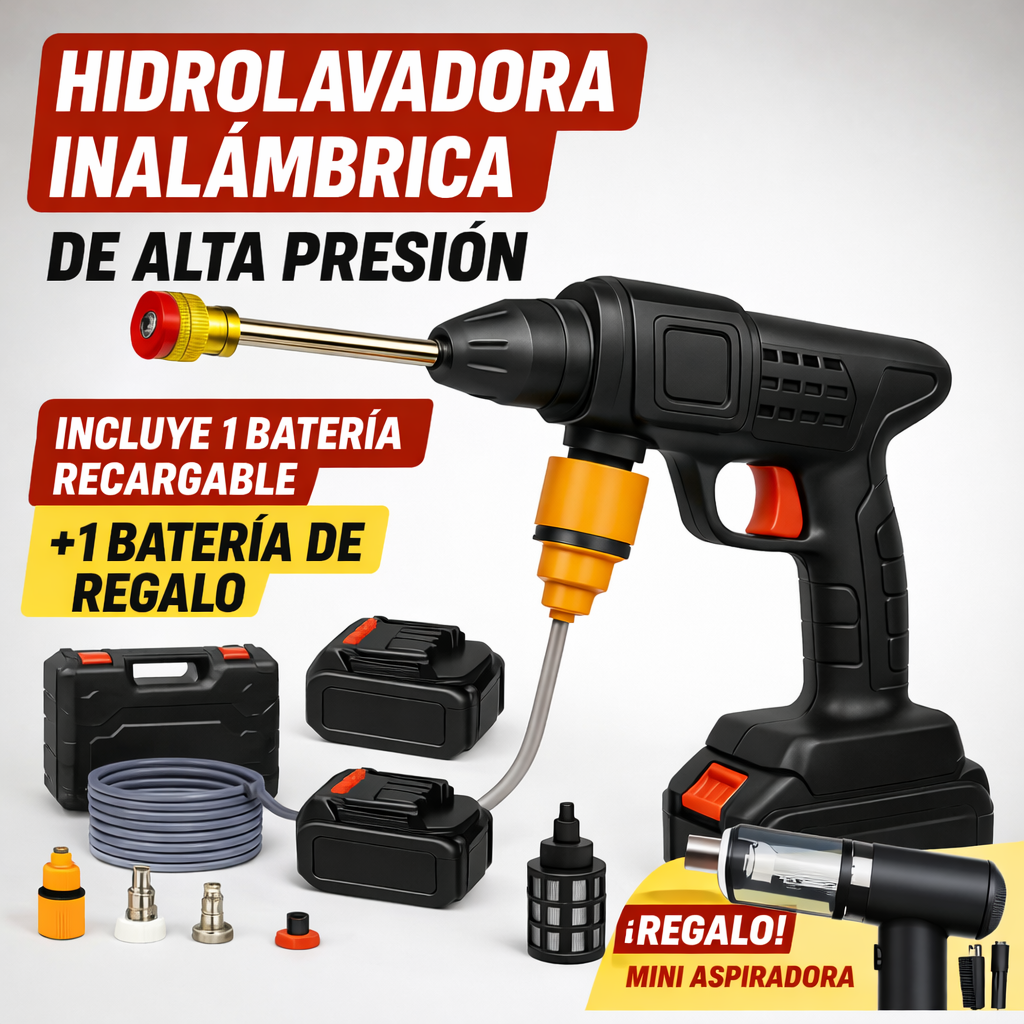 HIDROLAVADORA ALTA PRESION + ASPIRADORA REGALO