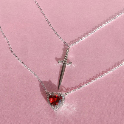 Collar Corazón y espada