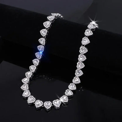 Collar Diamantado Corazones - ✨ Oro laminado 18k Calidad Premium