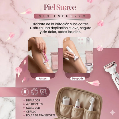 Depiladora Trimmer Recargable 4 En 1