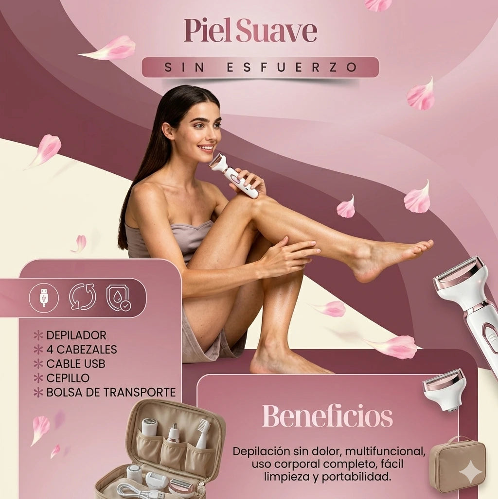 Depiladora Trimmer Recargable 4 En 1